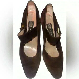 BIANCO BUCCheri Brown suede  heels